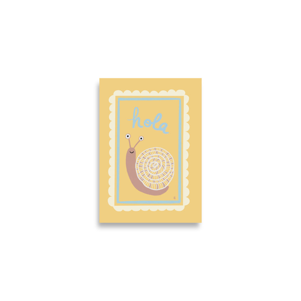 alt= Póster Hola mi caracol - Kago Studio
