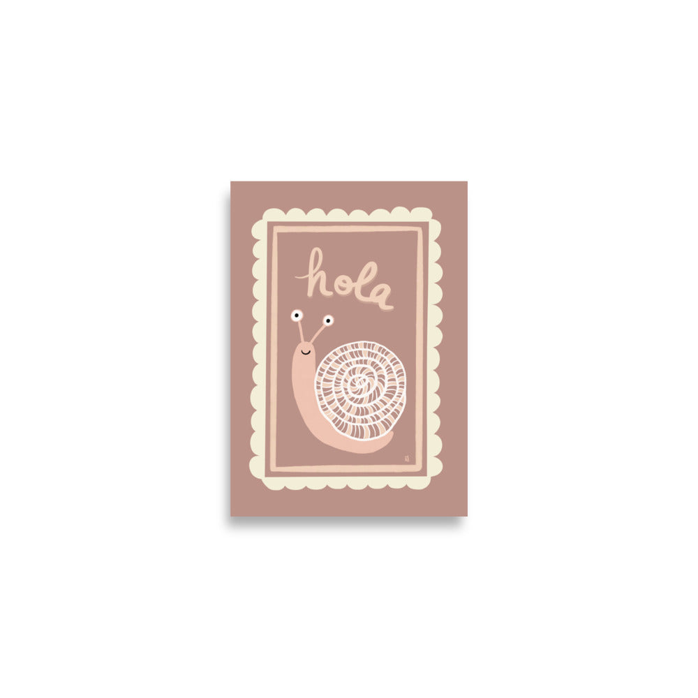 alt= Póster Hola mi caracol - Kago Studio