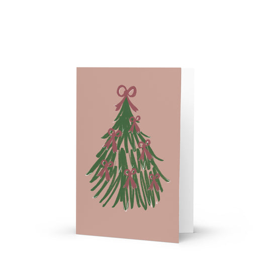 alt= tarjeta de felicitación - Girly Christmas tree - Kago Studio