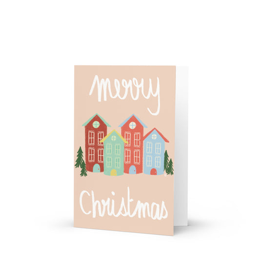 alt= tarjeta de felicitación El pueblo navideño