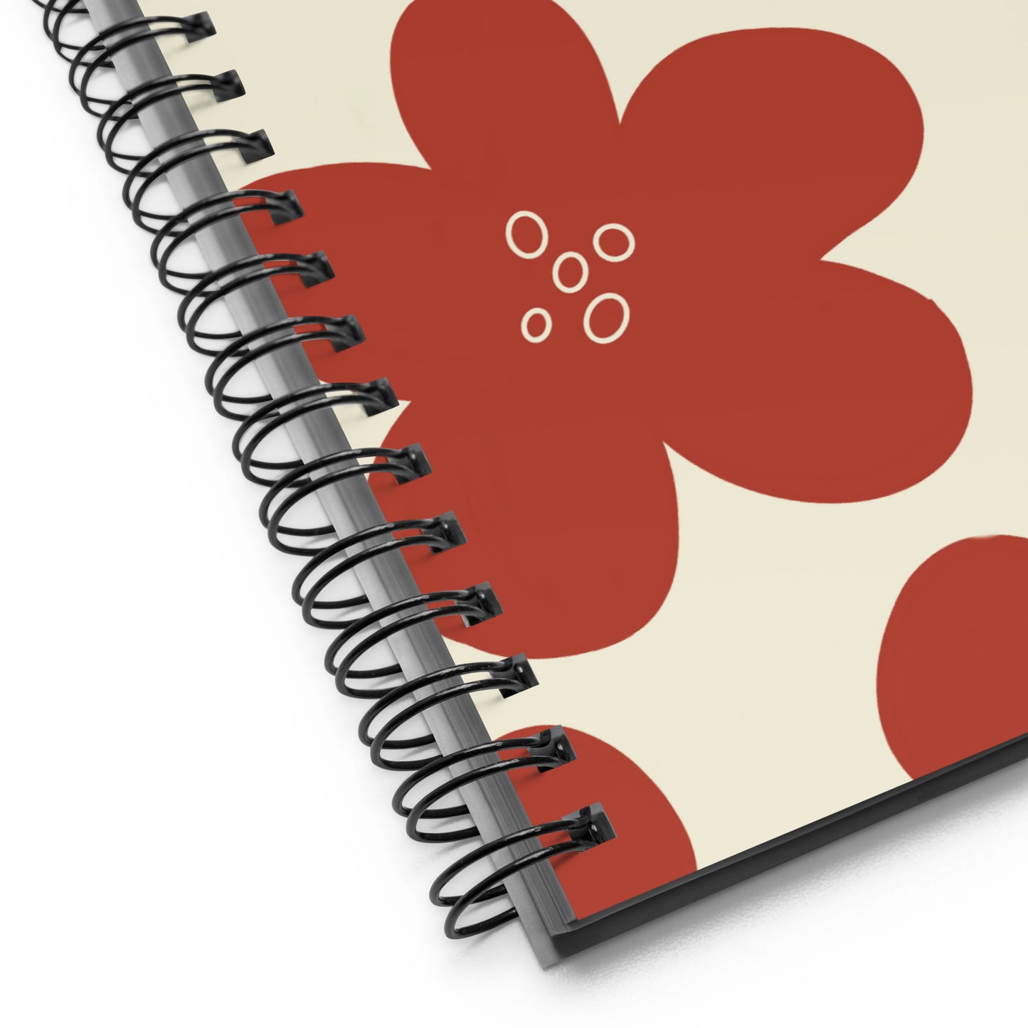 alt="Libreta con flores – cuaderno creativo de anillas con diseño floral, 100 páginas punteadas para embarazo, recetas o journaling"