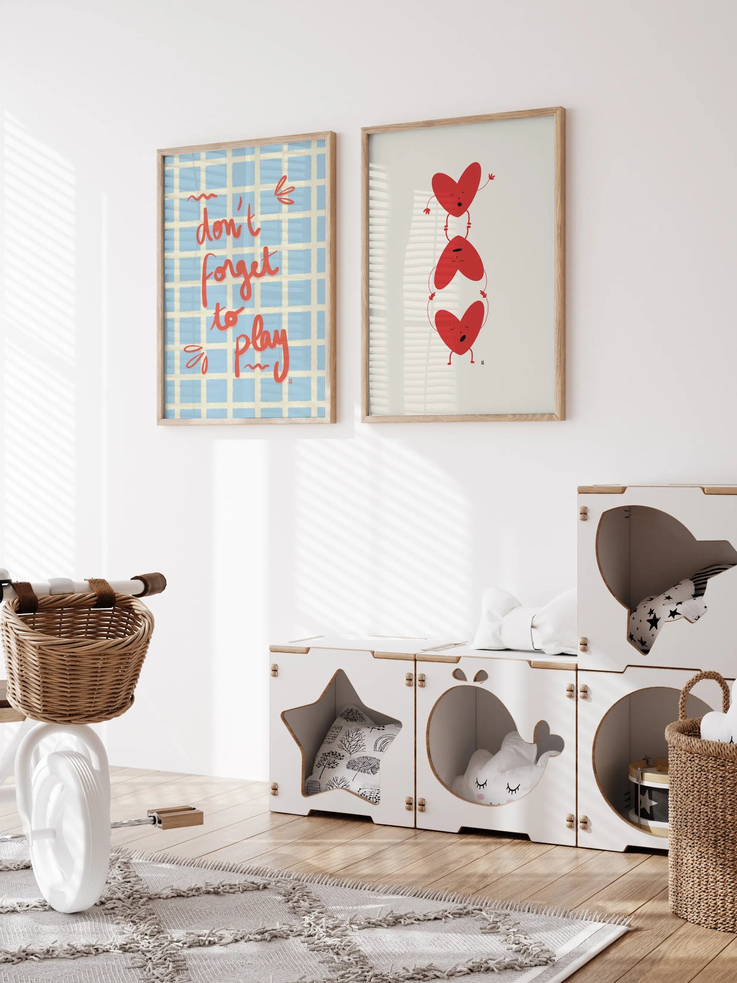 alt= Pósters Corazones rebeldes - Don't forget to play - Kago Studio