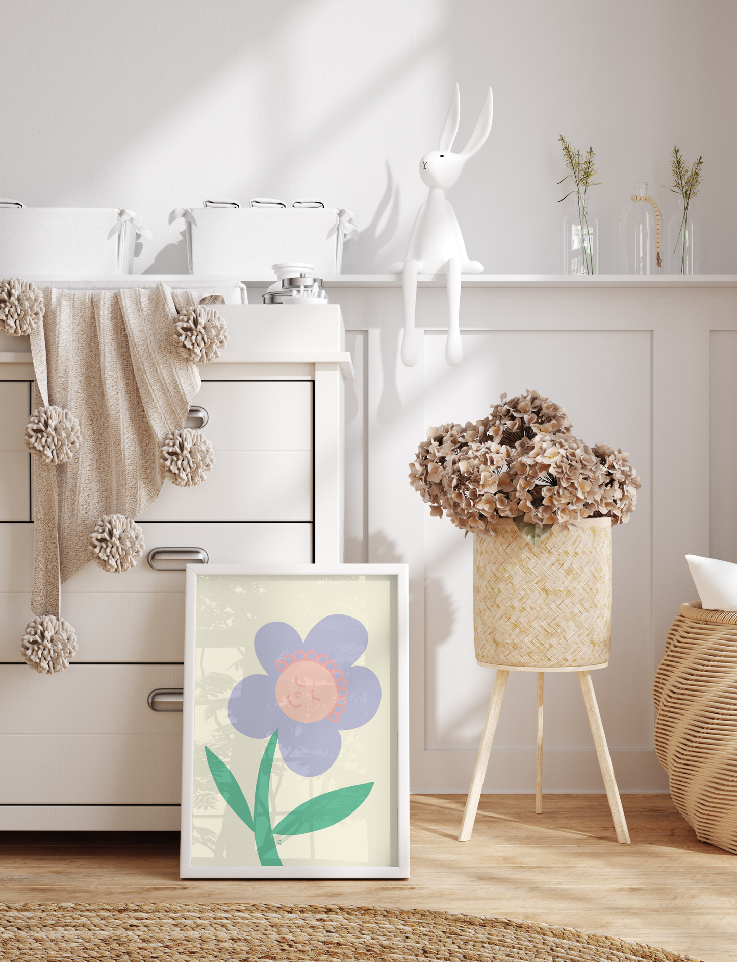 alt="Póster infantil Primavera en papel mate grueso – decoración divertida y original para habitación de niños"