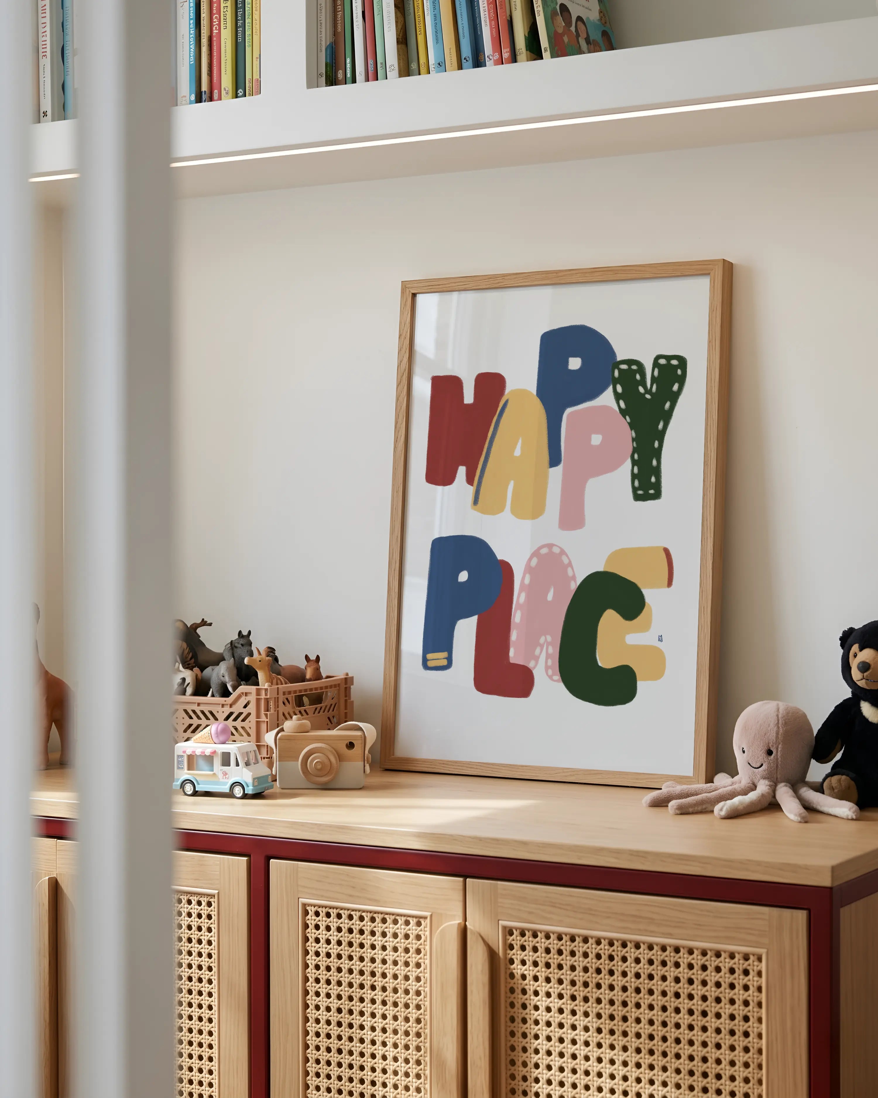 alt= Poster encadré Happy Place