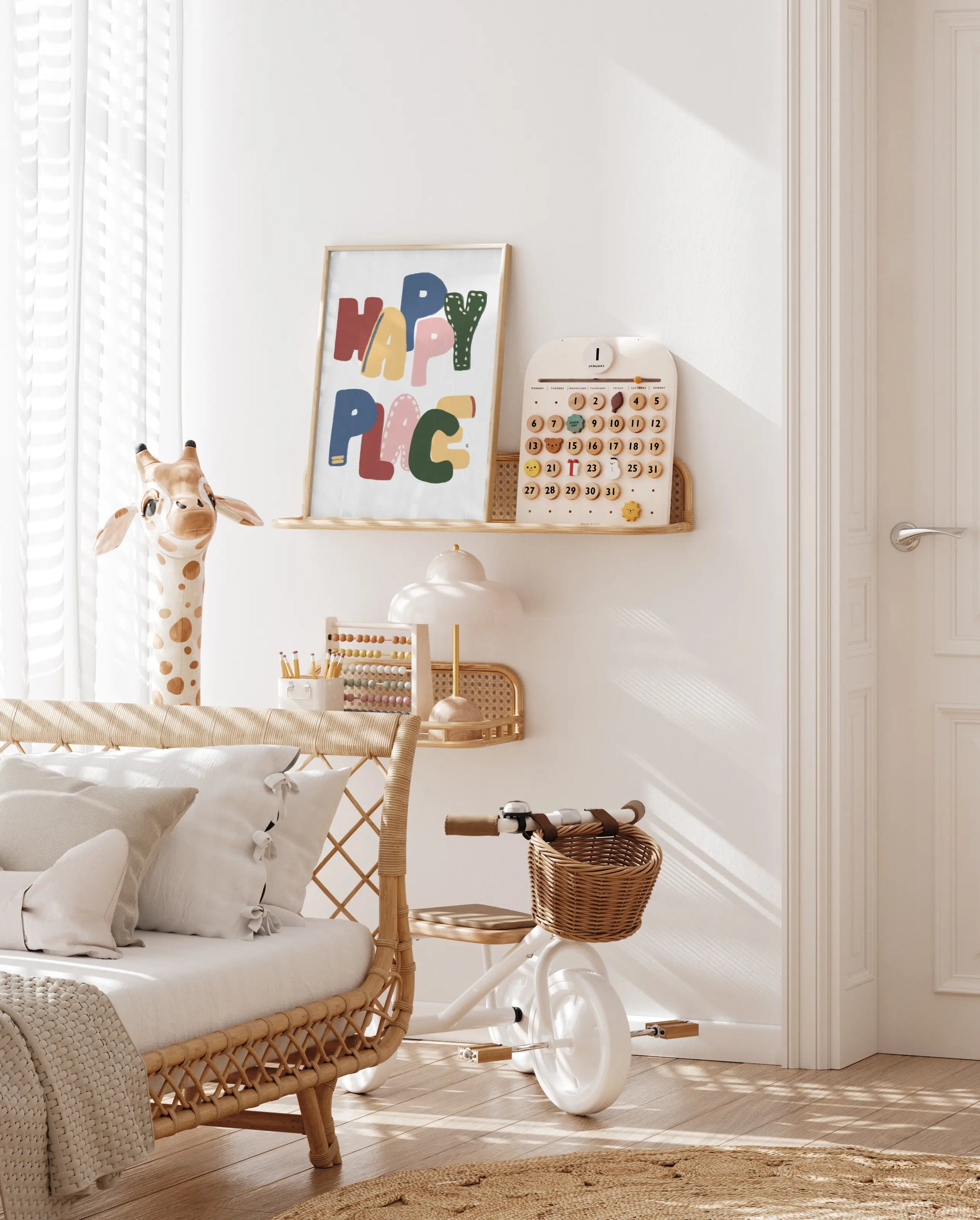 alt= Poster encadré Happy Place