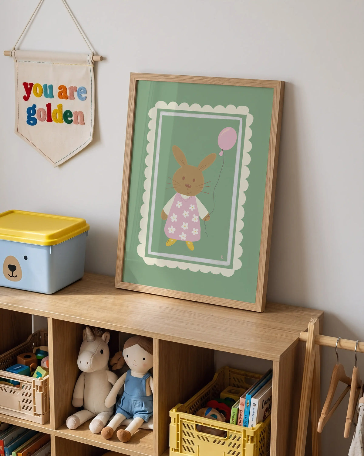 Affiche enfant Jour de fête vert