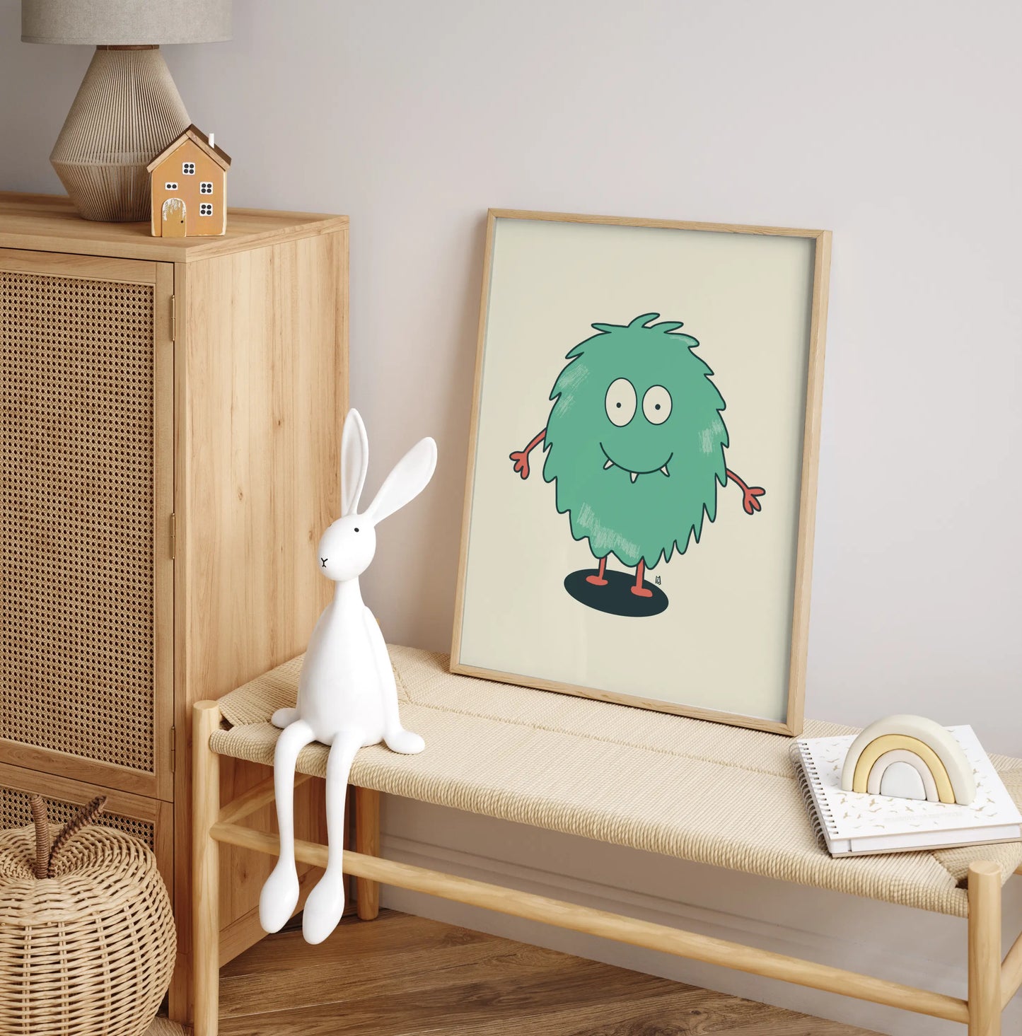 Póster decorativo “Monstruo adorable” – Lámina divertida para habitación infantil - Kago Studio