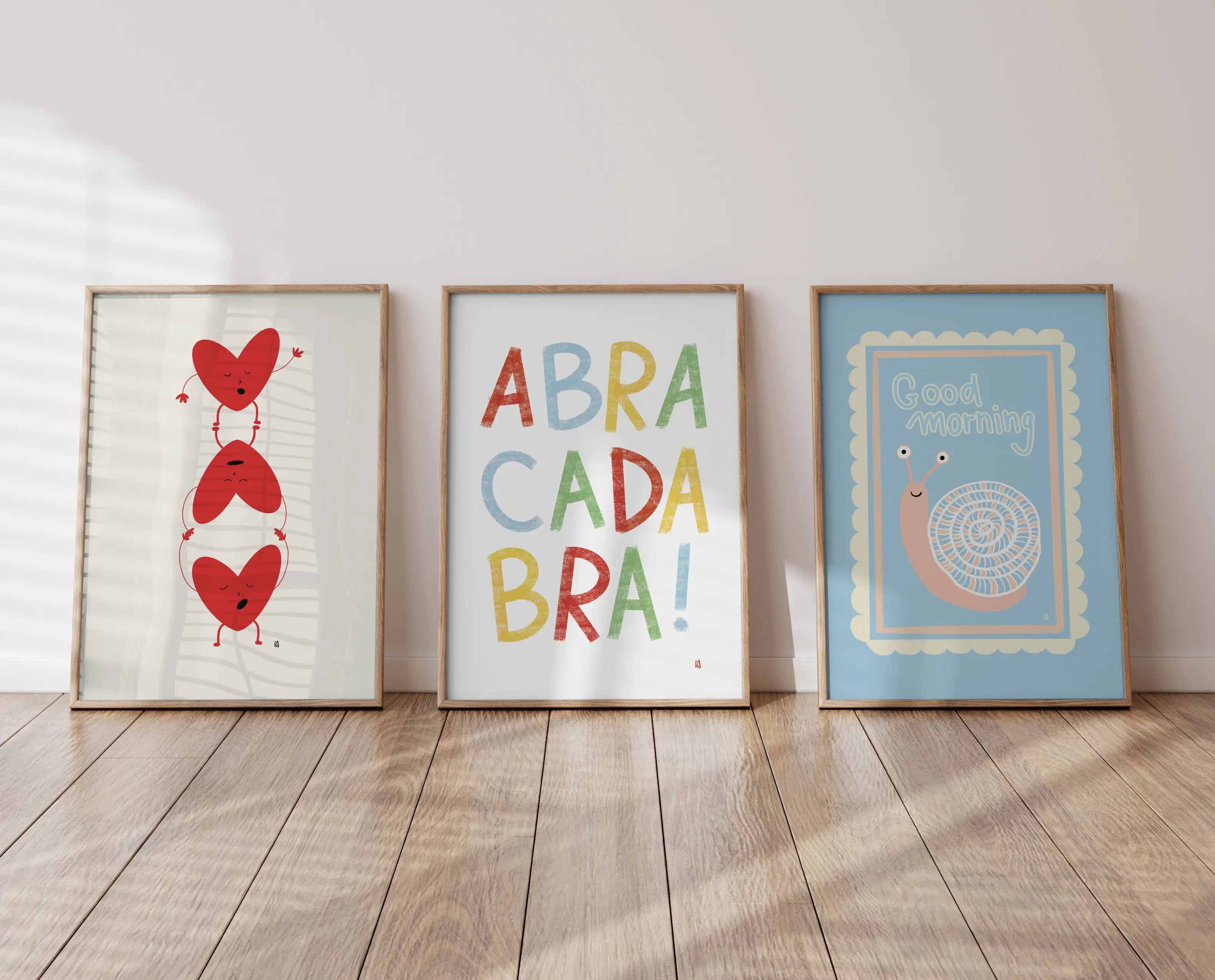 alt= Pósters Corazones rebeldes - Abracadabra - Hola mi caracol - Kago Studio