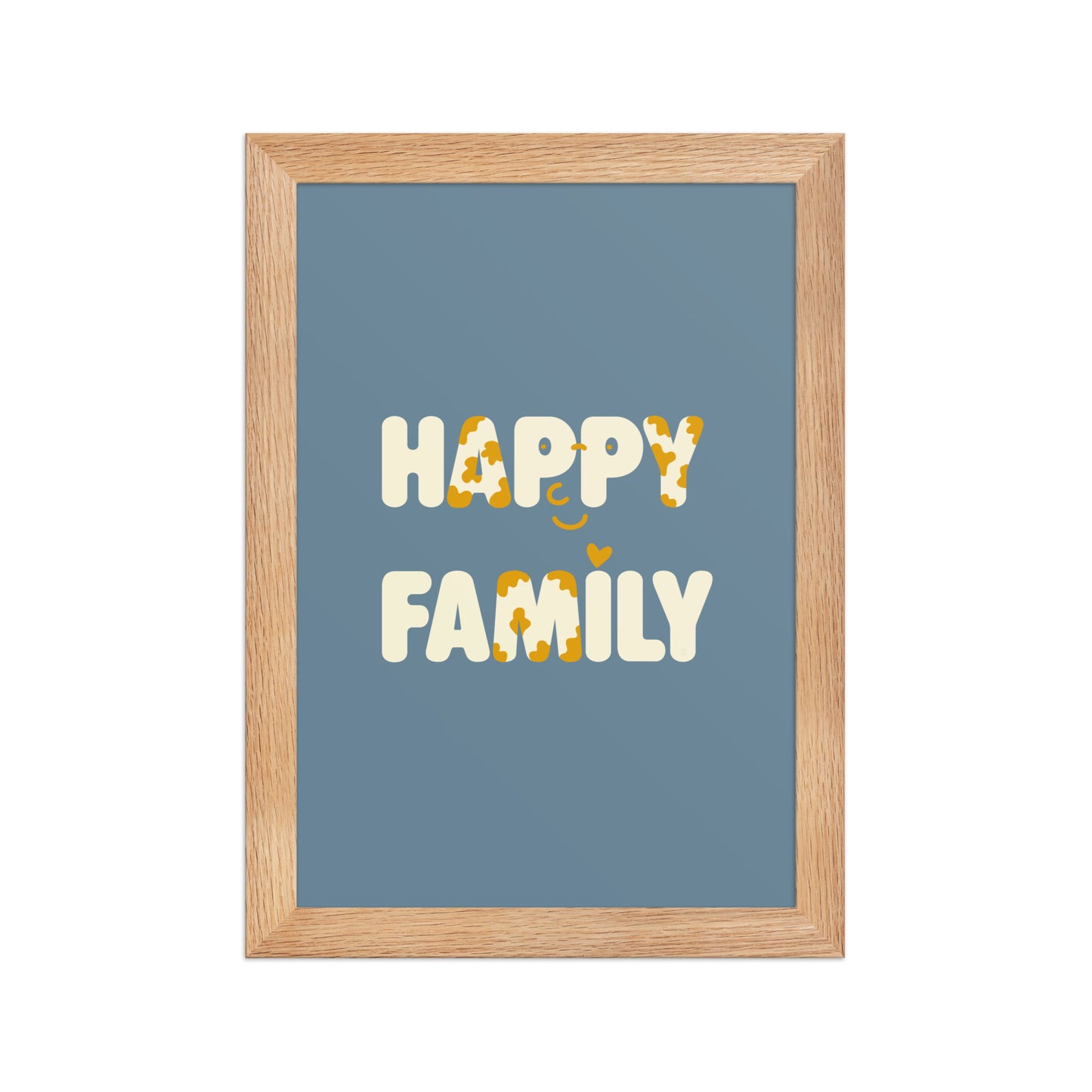 Lámina infantil Happy Family con marco