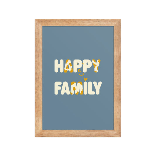 Lámina infantil Happy Family con marco