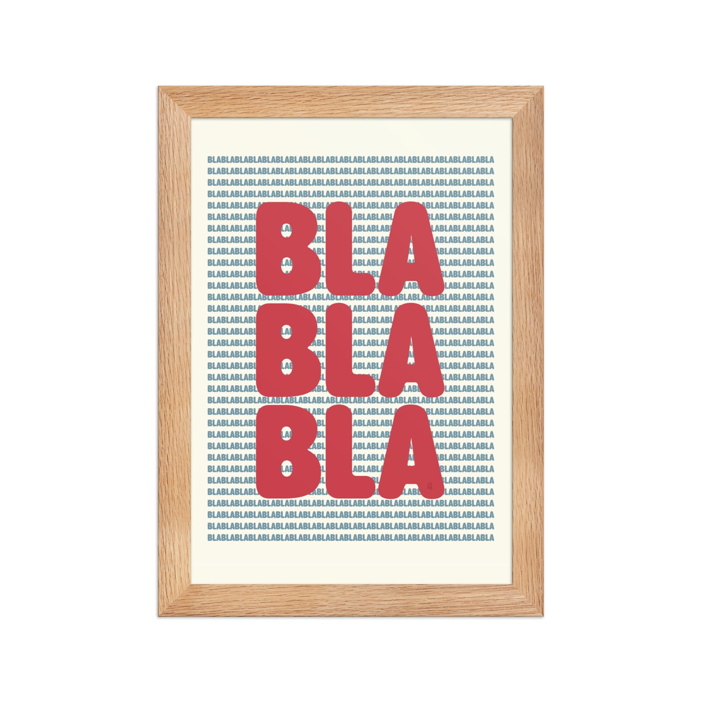 Lámina infantil Blablabla con marco