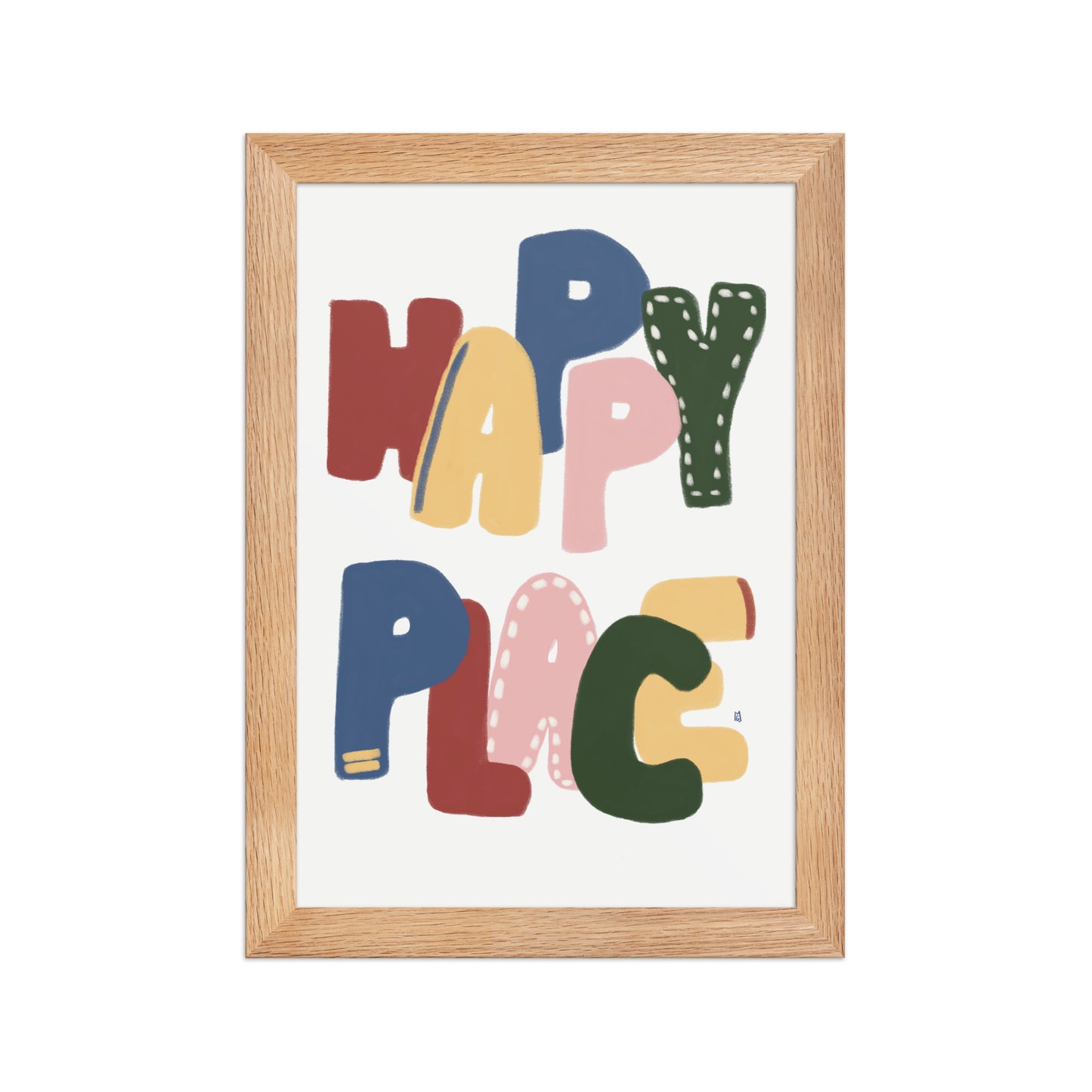 alt= Poster encadré Happy Place