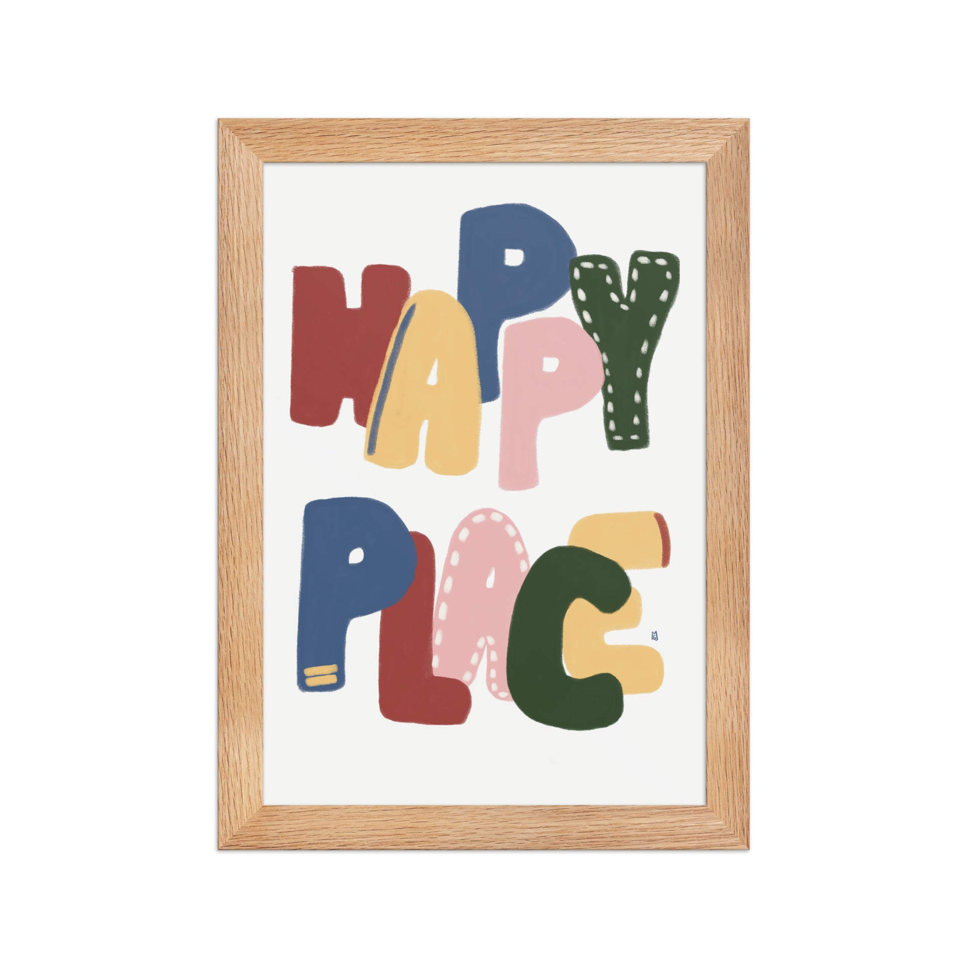 alt= Poster encadré Happy Place