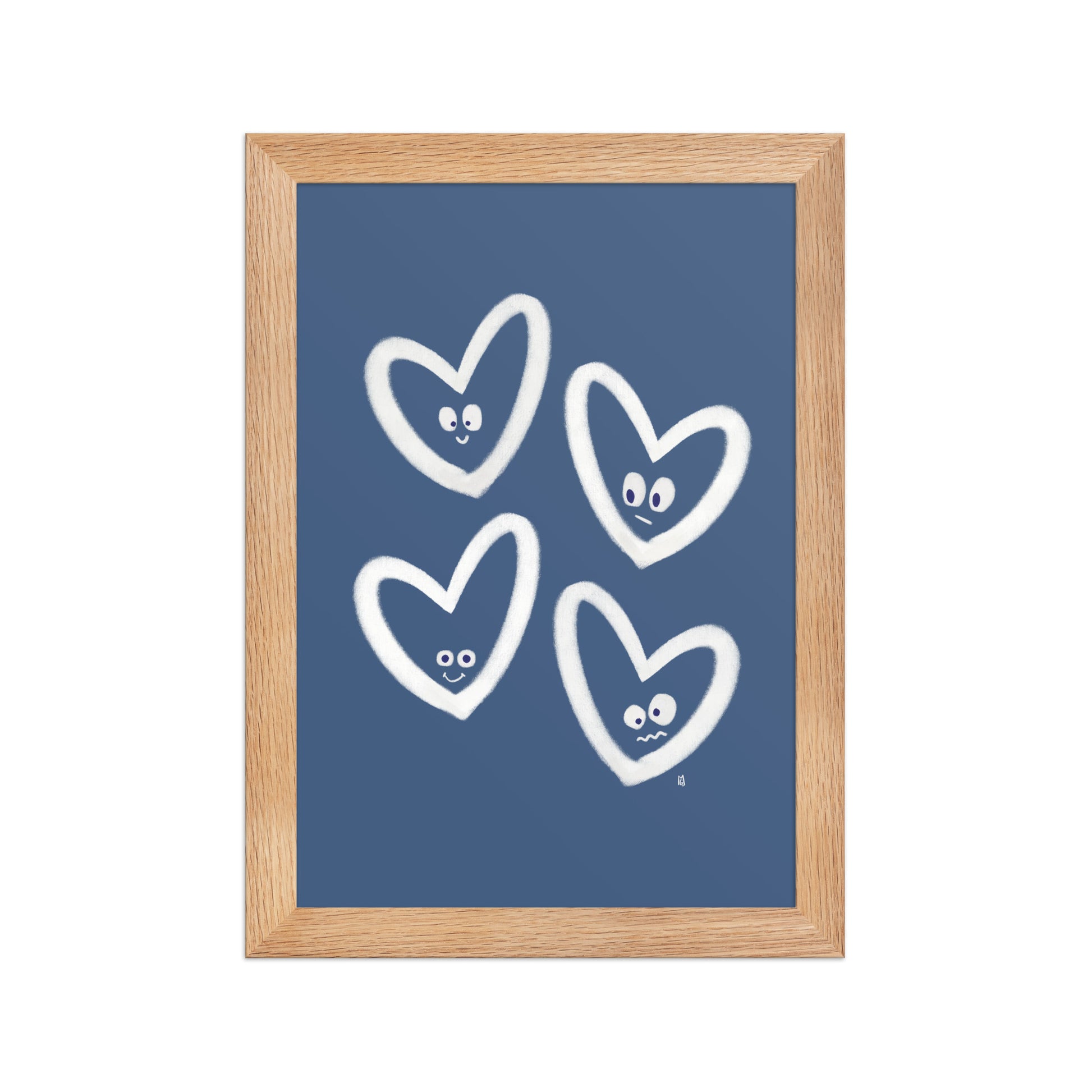 alt=poster encadré coeurs rieurs - b