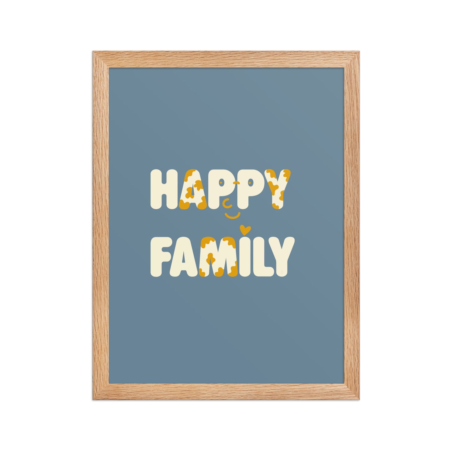 Lámina infantil Happy Family con marco