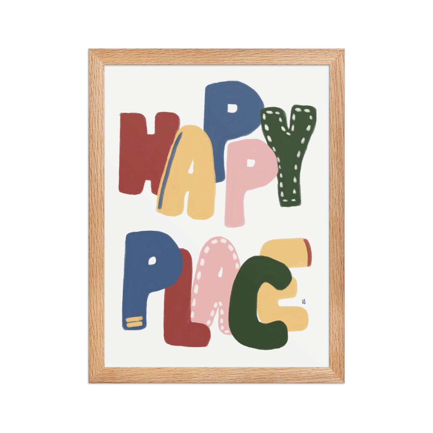alt= Poster encadré Happy Place