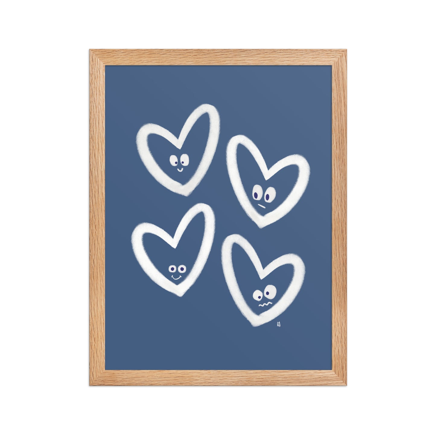 alt=poster encadré coeurs rieurs - b