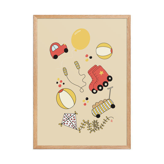 Póster infantil “Playground” – Lámina decorativa adorable para habitación de niños - Kago Studio