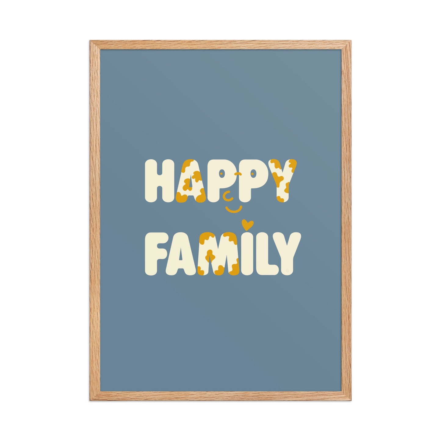 Lámina infantil Happy Family con marco
