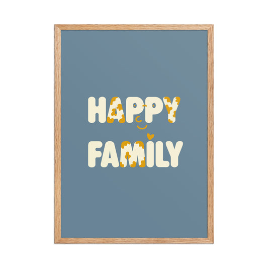 Lámina infantil Happy Family con marco