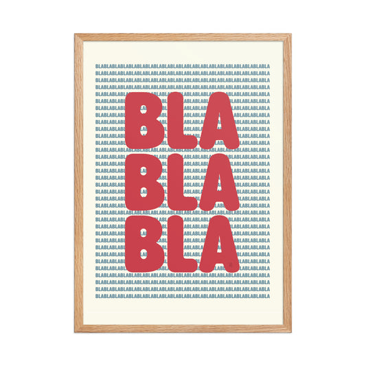 Lámina infantil Blablabla con marco