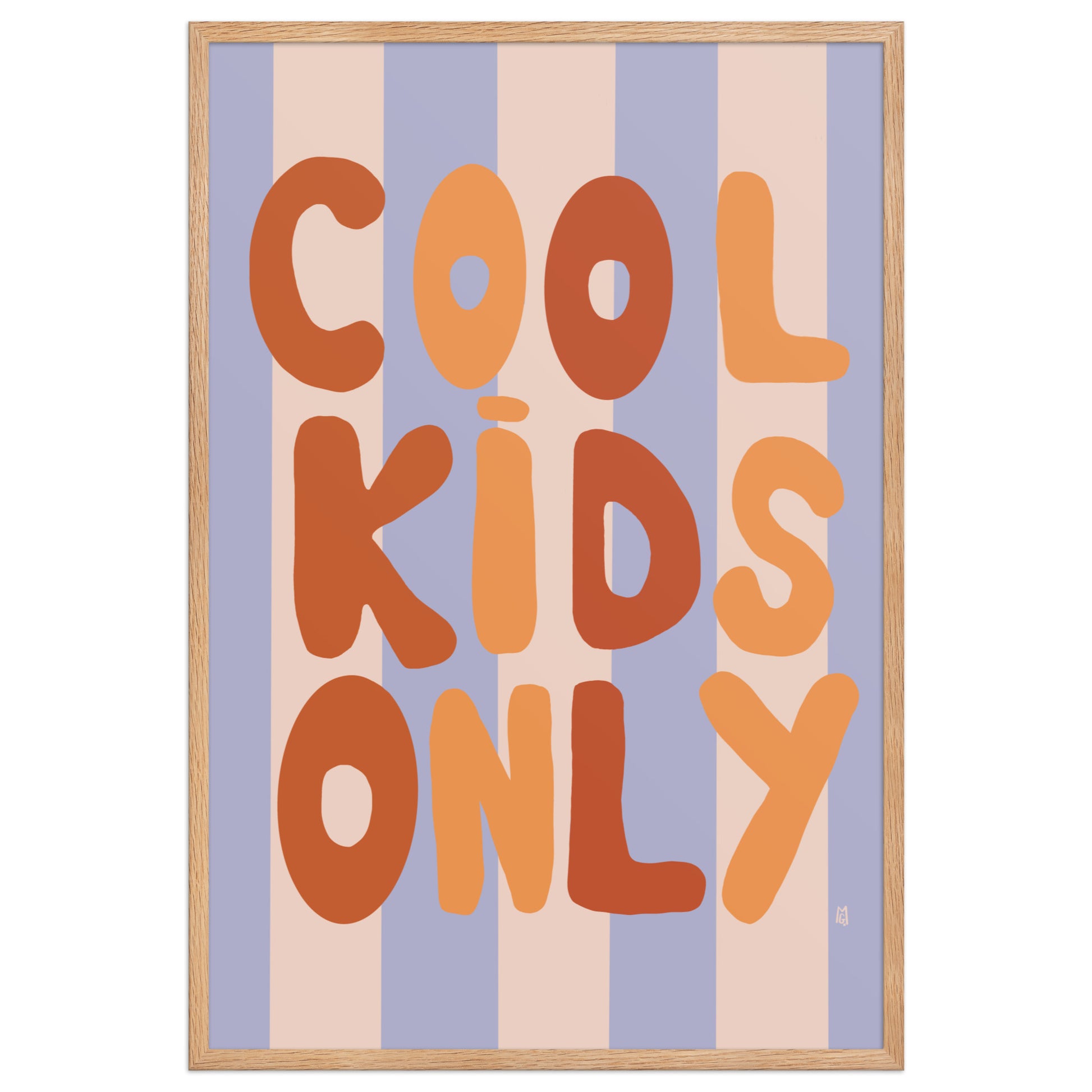 Póster decorativo “Cool Kids Only” – Lámina moderna para habitación infantil - Kago Studio