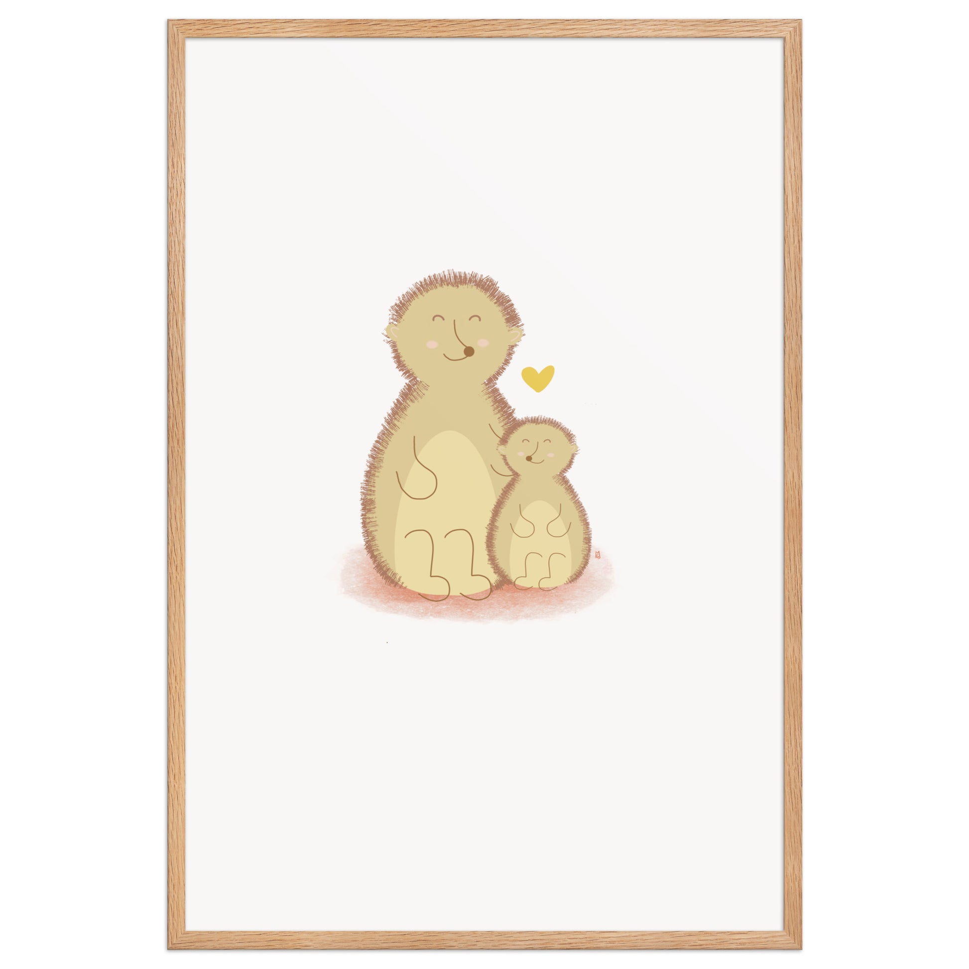 Póster infantil “Mamá y Peque” (A) – Lámina decorativa adorable para habitación de niños - Kago Studio