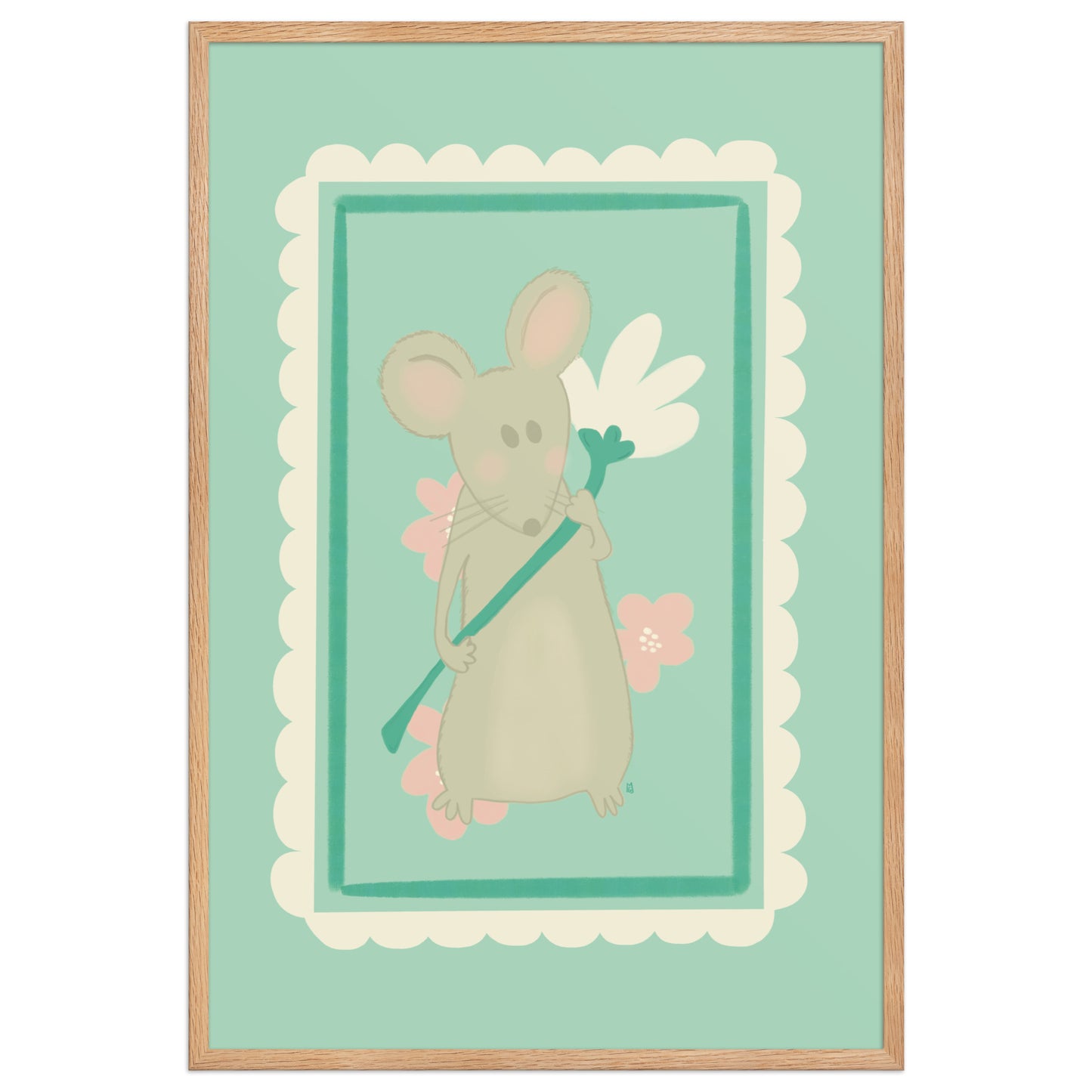 alt= Póster Mi ratoncito con marco - Kago Studio