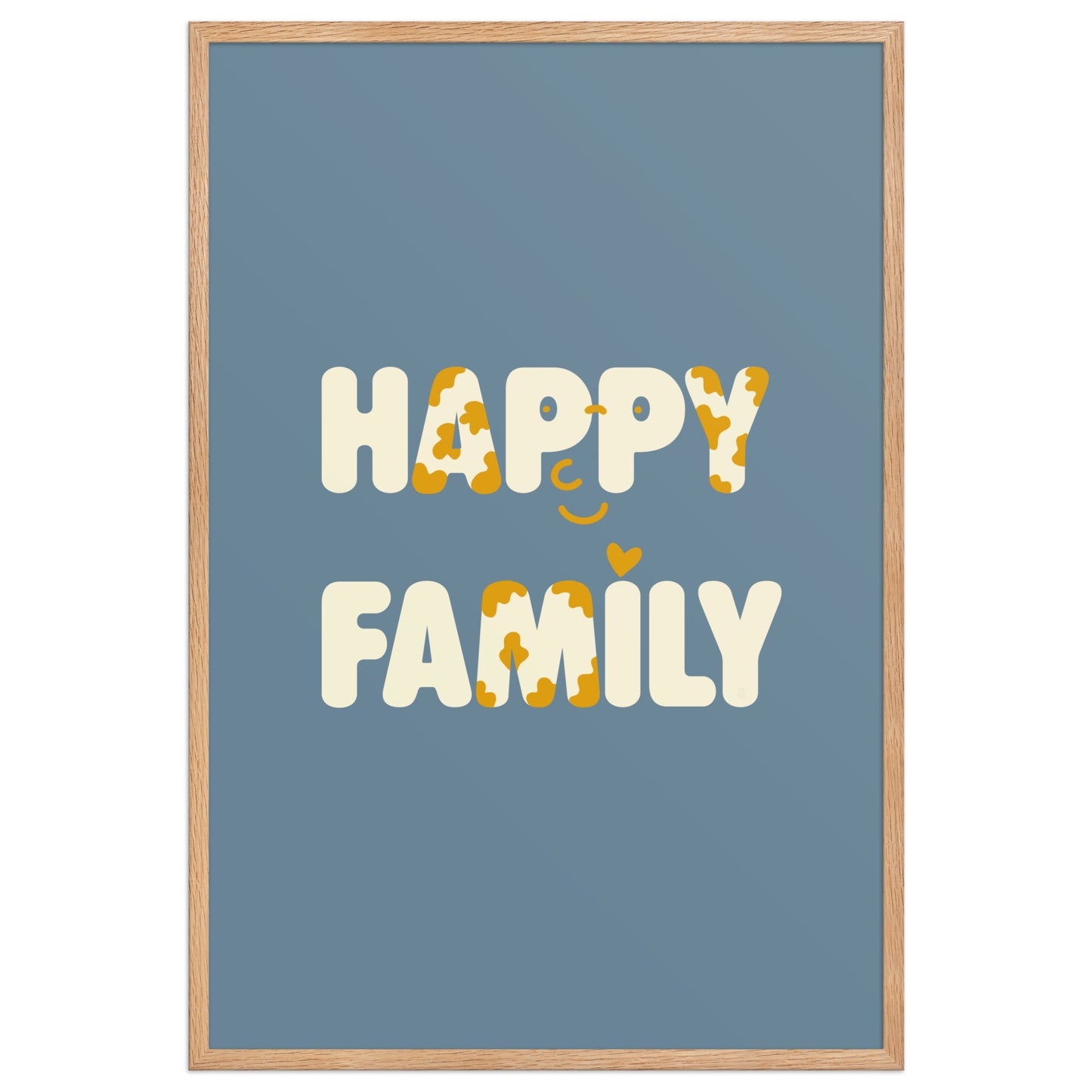 Lámina infantil Happy Family con marco