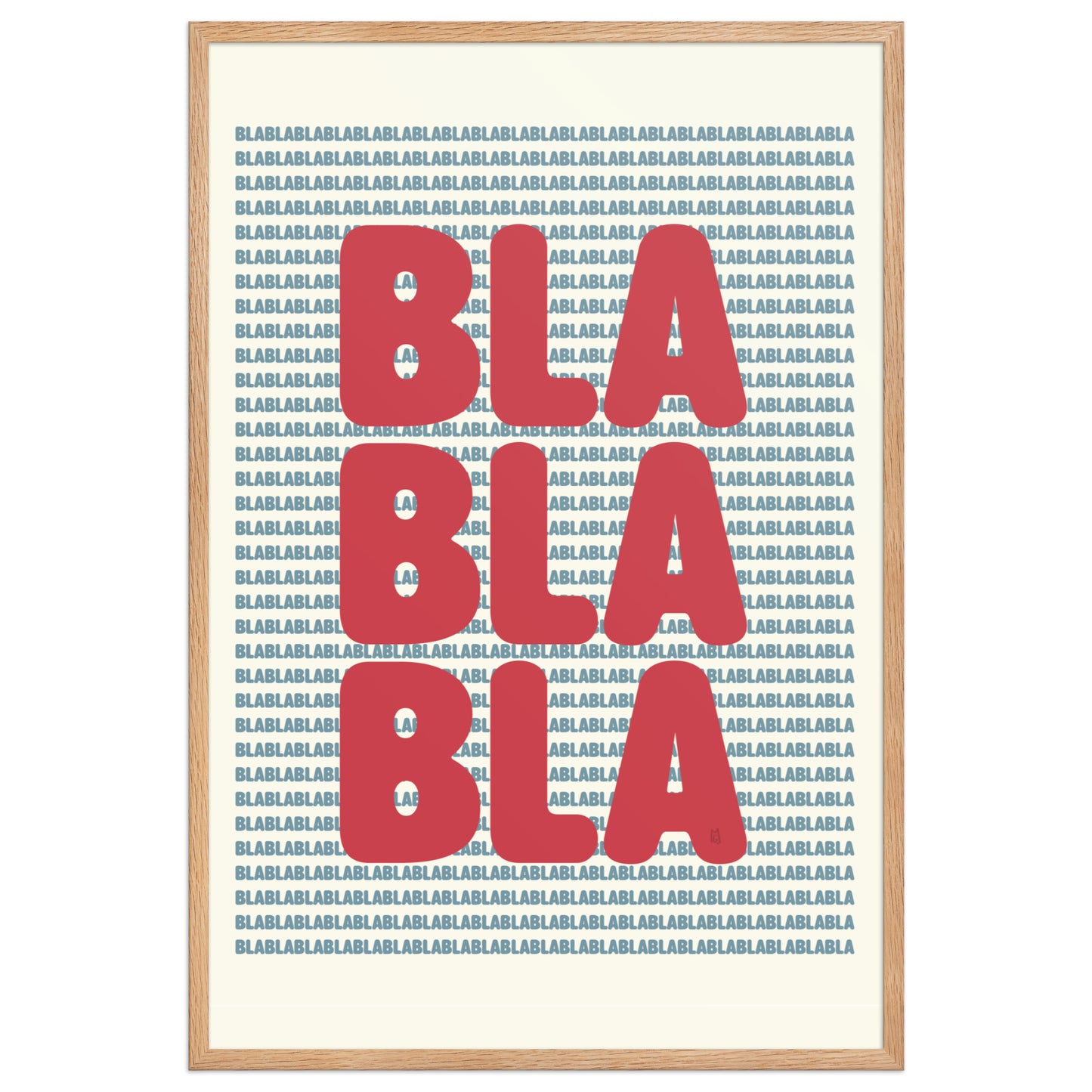 Lámina infantil Blablabla con marco