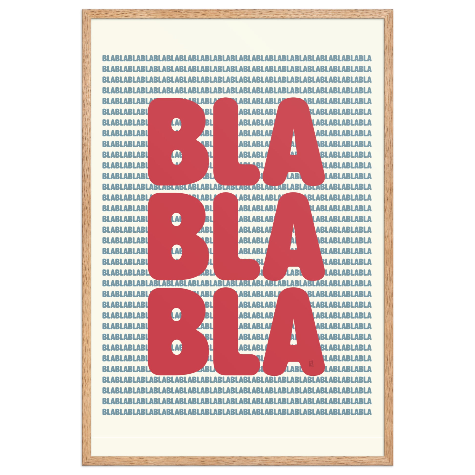 Lámina infantil Blablabla con marco