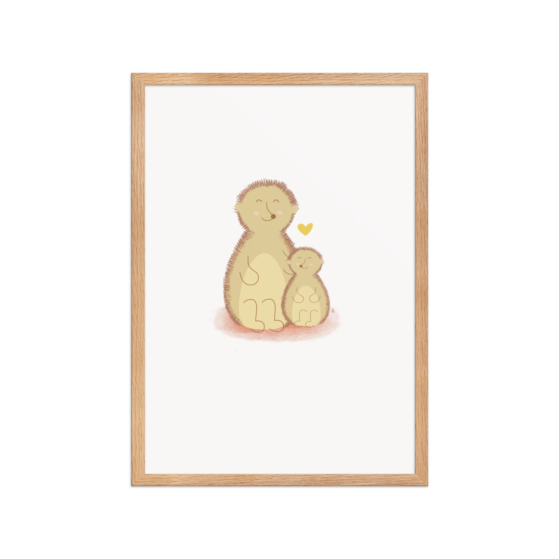 Póster infantil “Mamá y Peque” (A) – Lámina decorativa adorable para habitación de niños - Kago Studio