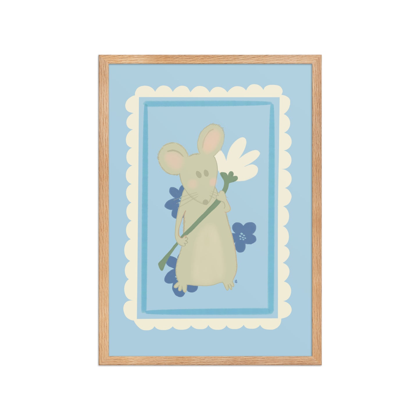 alt= Póster Mi ratoncito con marco - Kago Studio