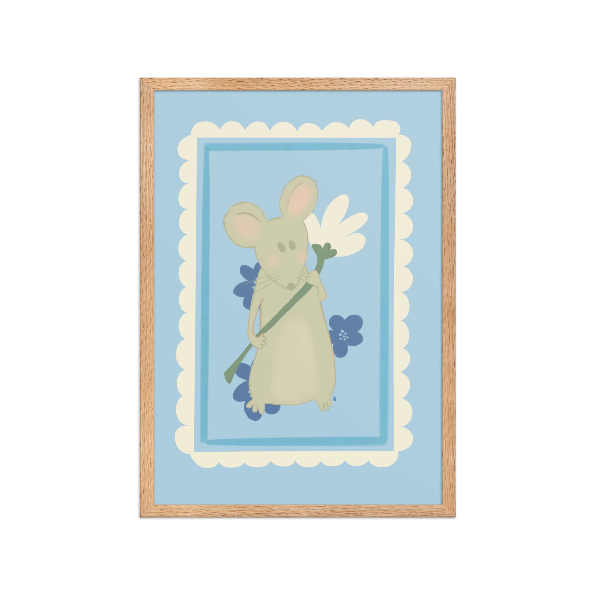 alt= Póster Mi ratoncito con marco - Kago Studio