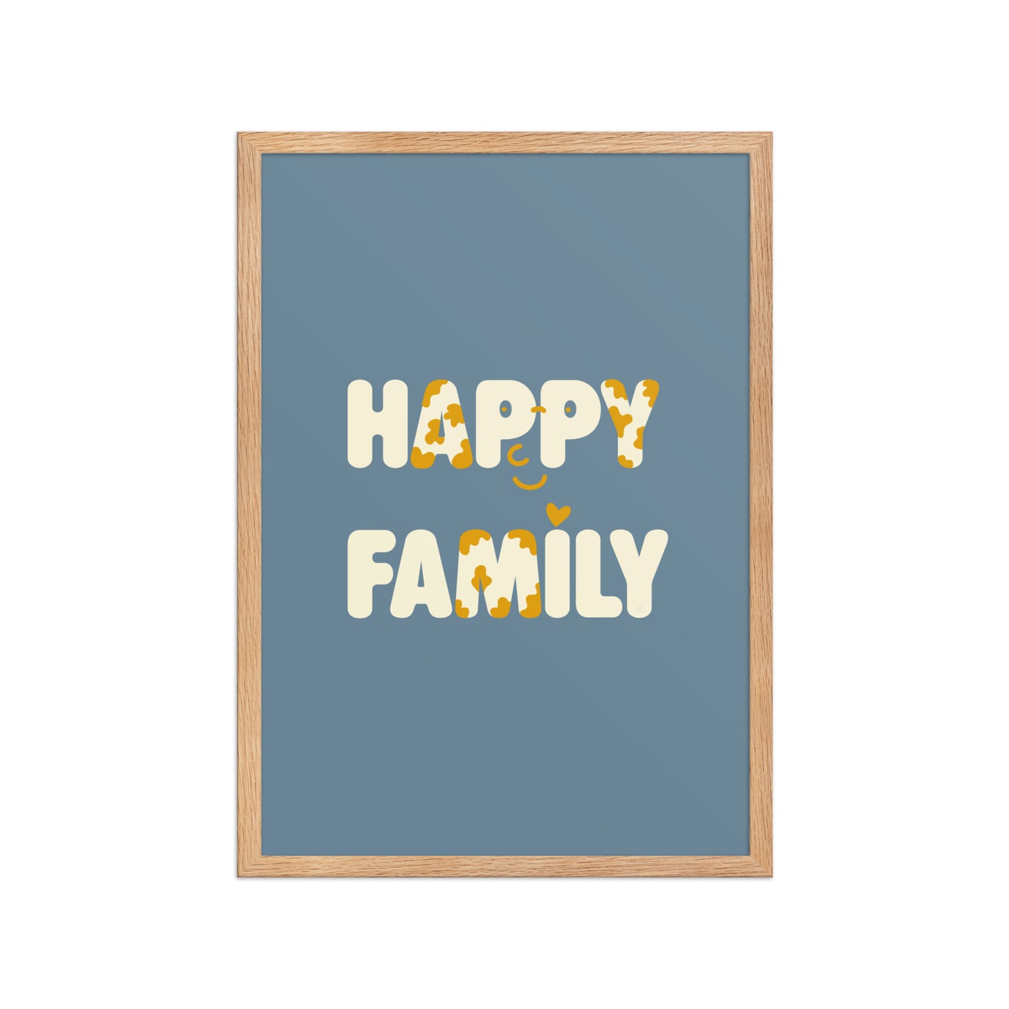 Lámina infantil Happy Family con marco