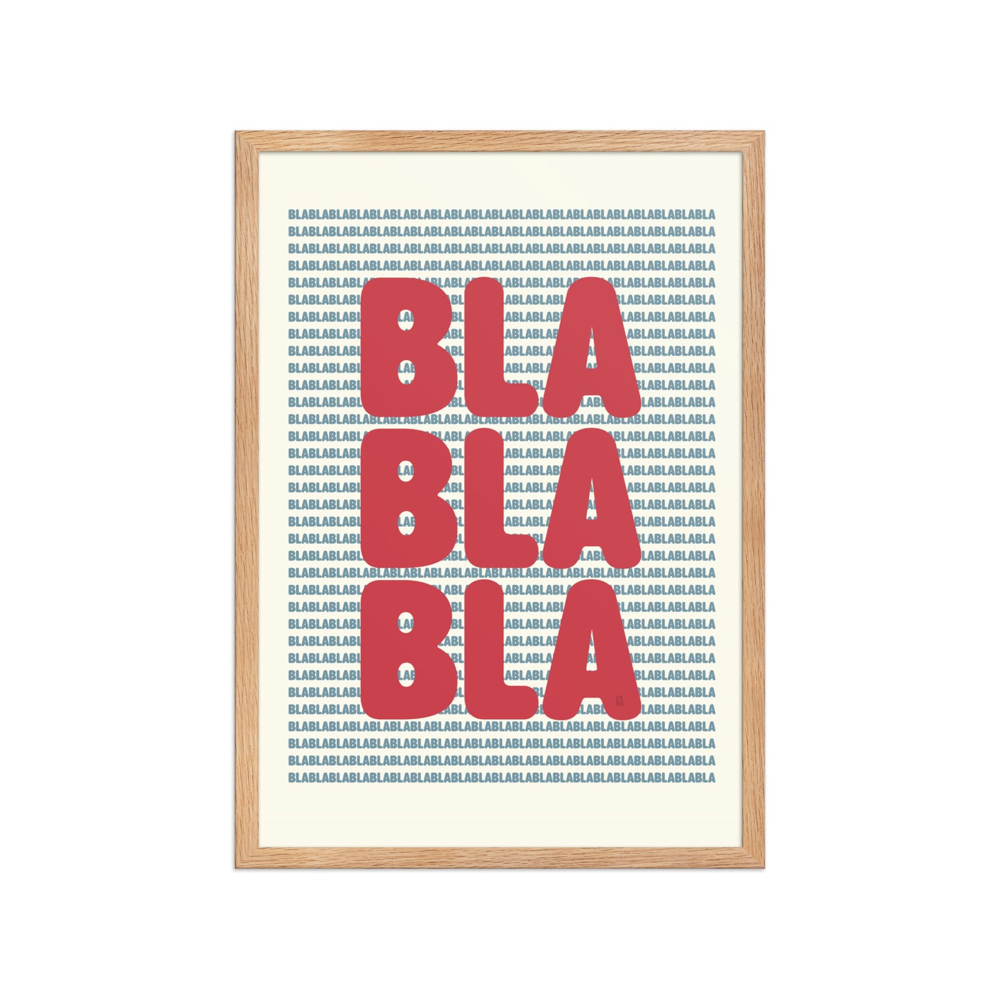 Lámina infantil Blablabla con marco