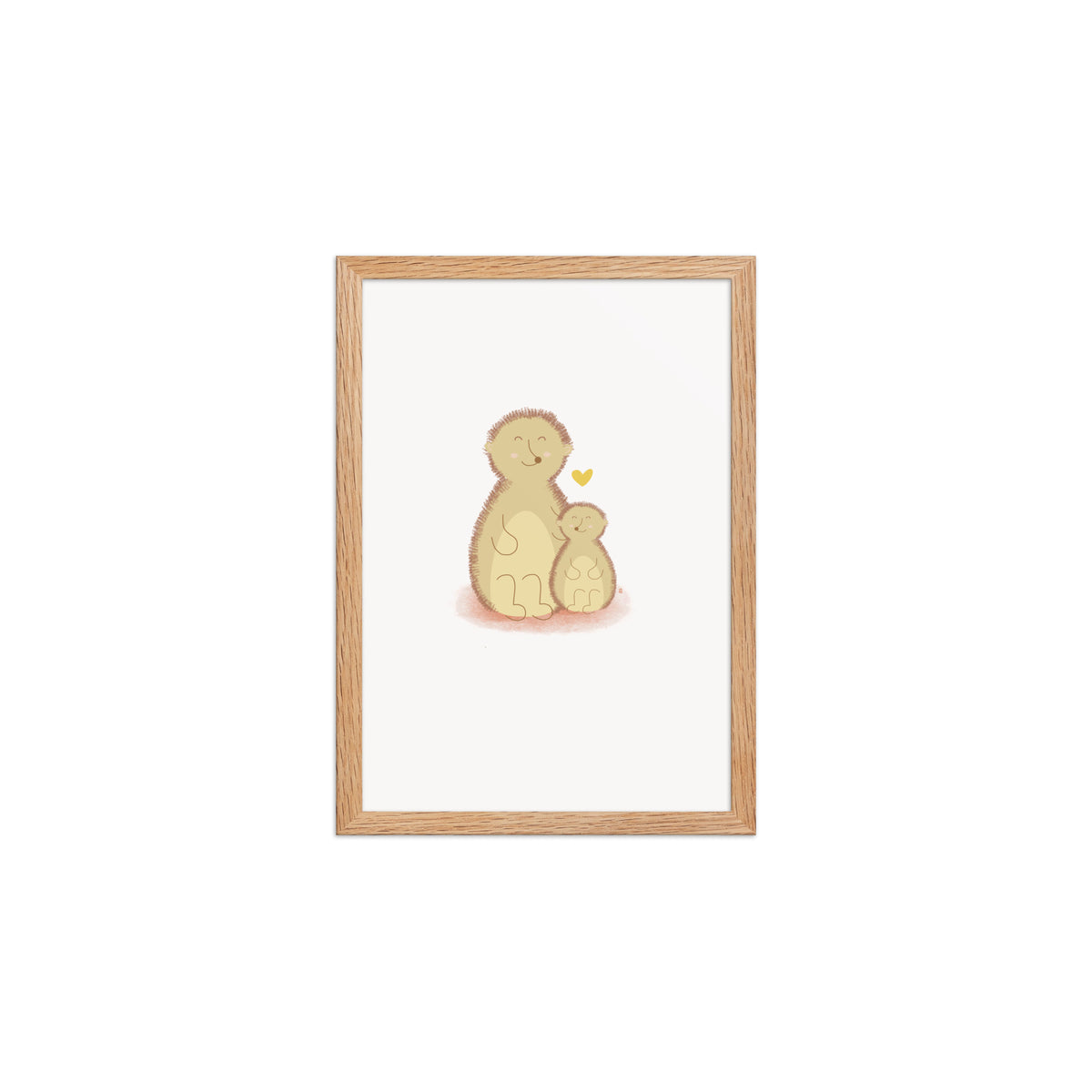 Póster infantil “Mamá y Peque” (A) – Lámina decorativa adorable para habitación de niños - Kago Studio