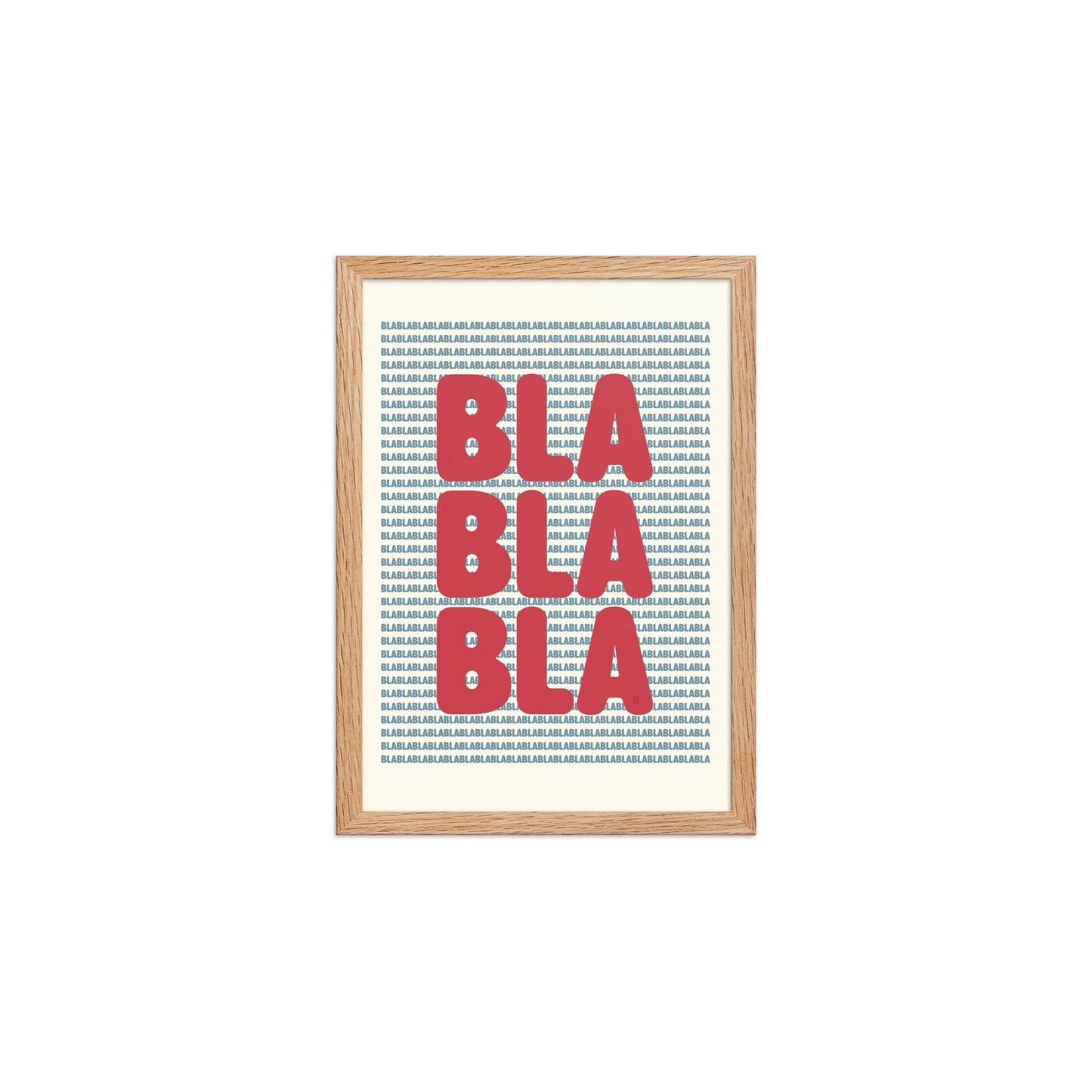 Lámina infantil Blablabla con marco