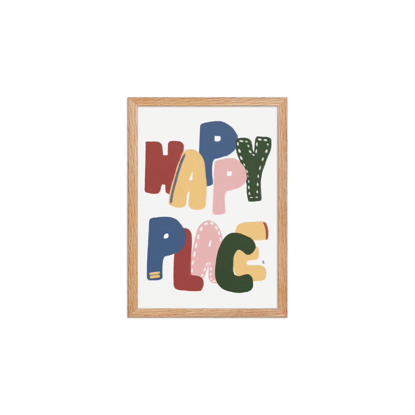 alt= Poster encadré Happy Place