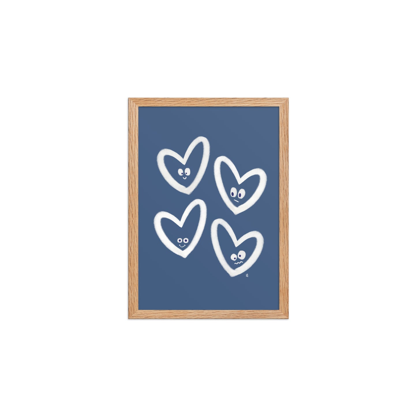 alt=poster encadré coeurs rieurs - b