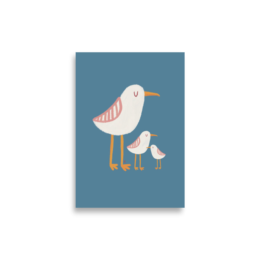 Affiche pour enfant Mouettes