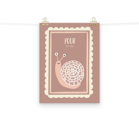 Láminas personalizables caracol rosa