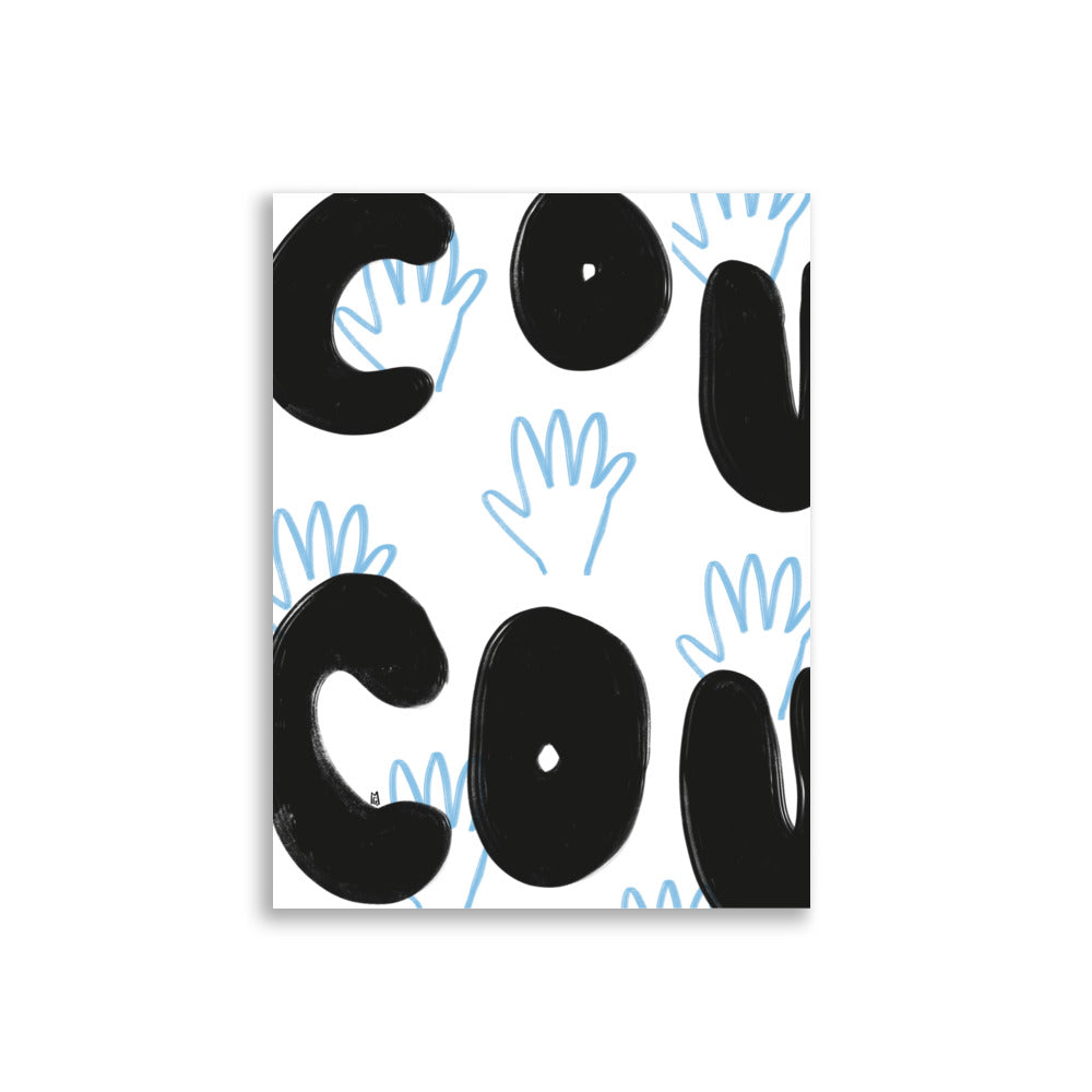 alt="Póster infantil Coucou en papel mate grueso – decoración divertida y original para habitación de niños"