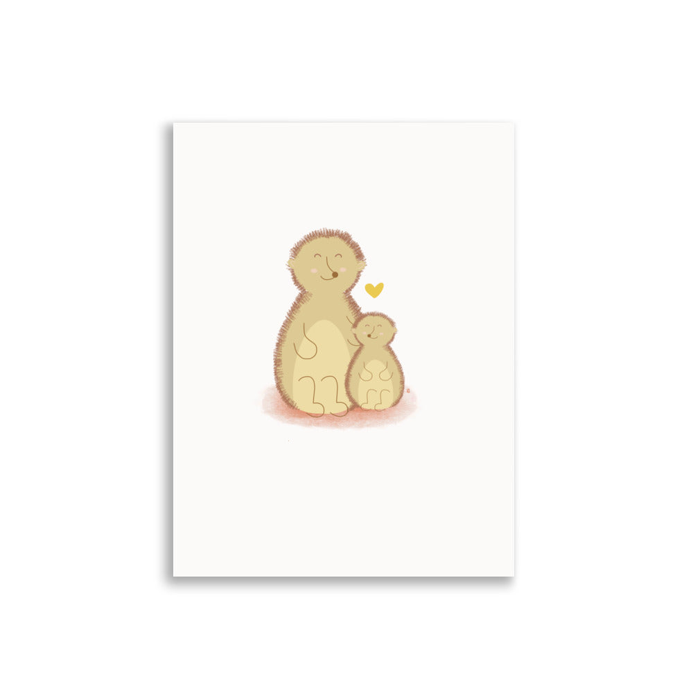 Póster decorativo “Mamá y peque” – Lámina divertida para habitación infantil - Kago Studio