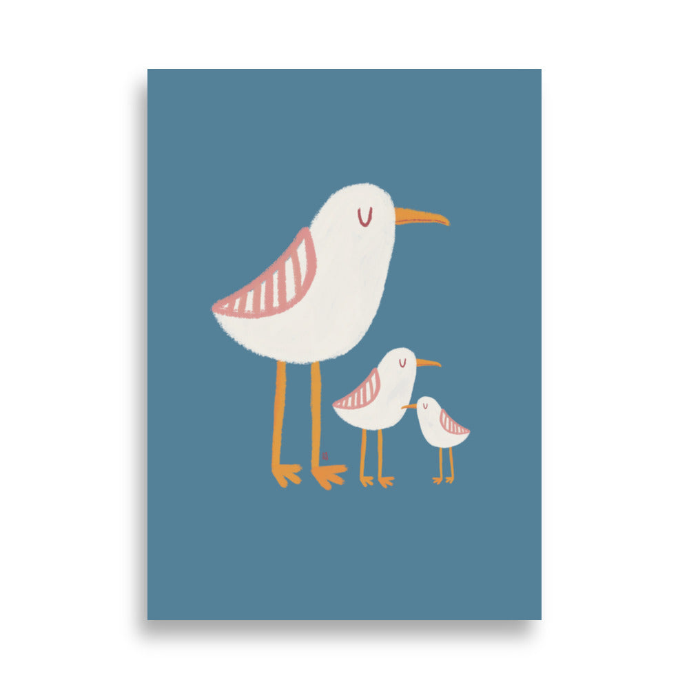 Affiche pour enfant Mouettes