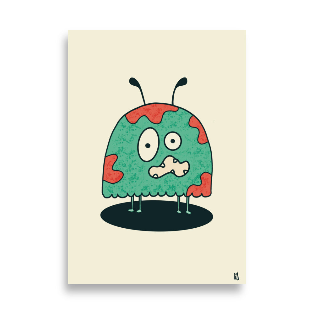Póster decorativo “Pequeño Monstruo” – Lámina divertida para habitación infantil - Kago Studio