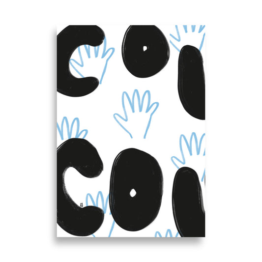 alt="Póster infantil Coucou en papel mate grueso – decoración divertida y original para habitación de niños"