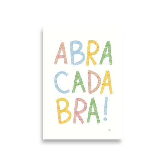 alt= Póster infatil Abracadabra - Kago Studio