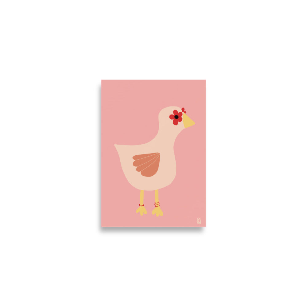 Póster decorativo “Chic chick” – Lámina divertida para habitación infanti - Kago Studio