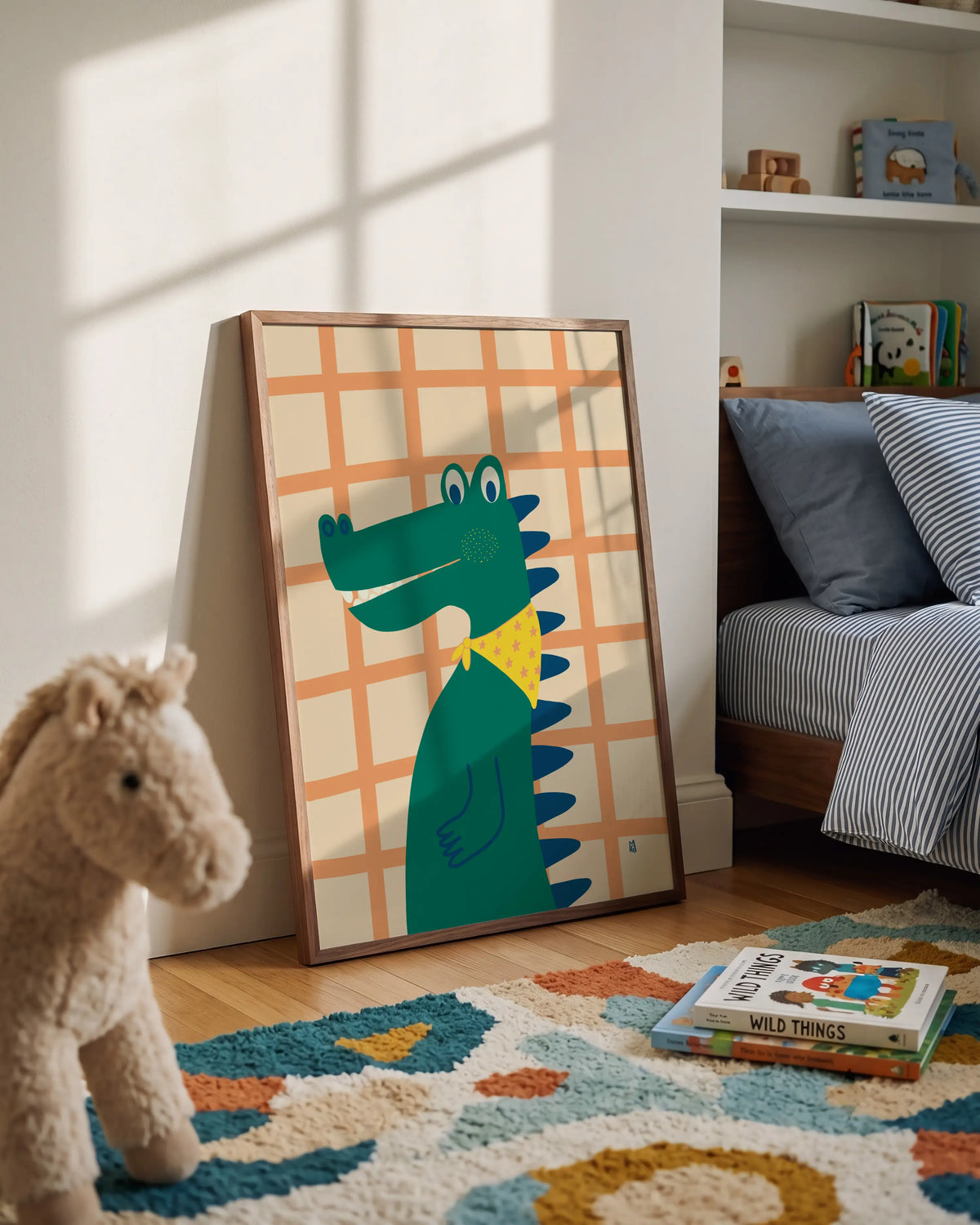 Affiche enfant Crocodile encadrée